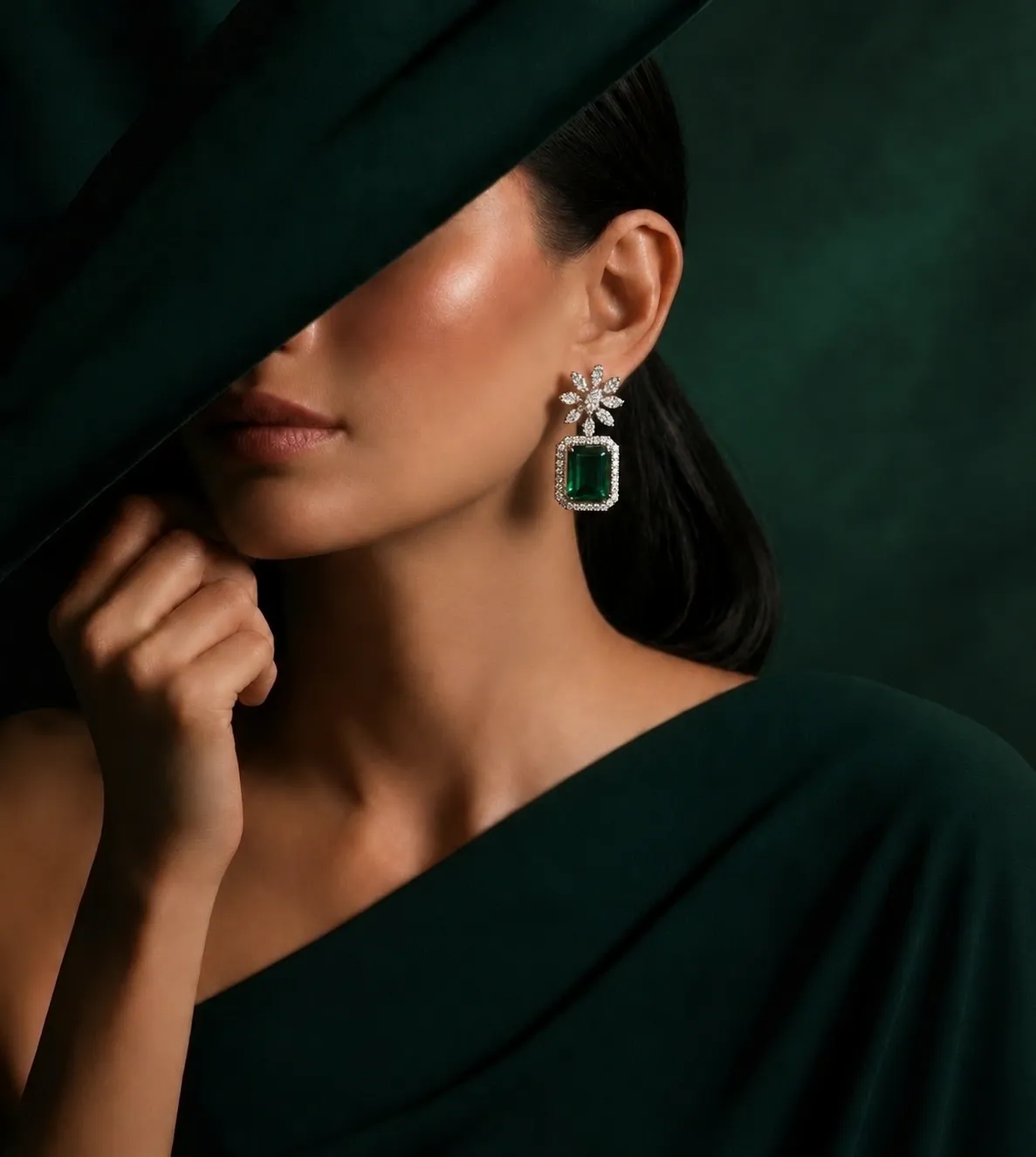 Naqsh-e-Zamarrud Earrings — view 2